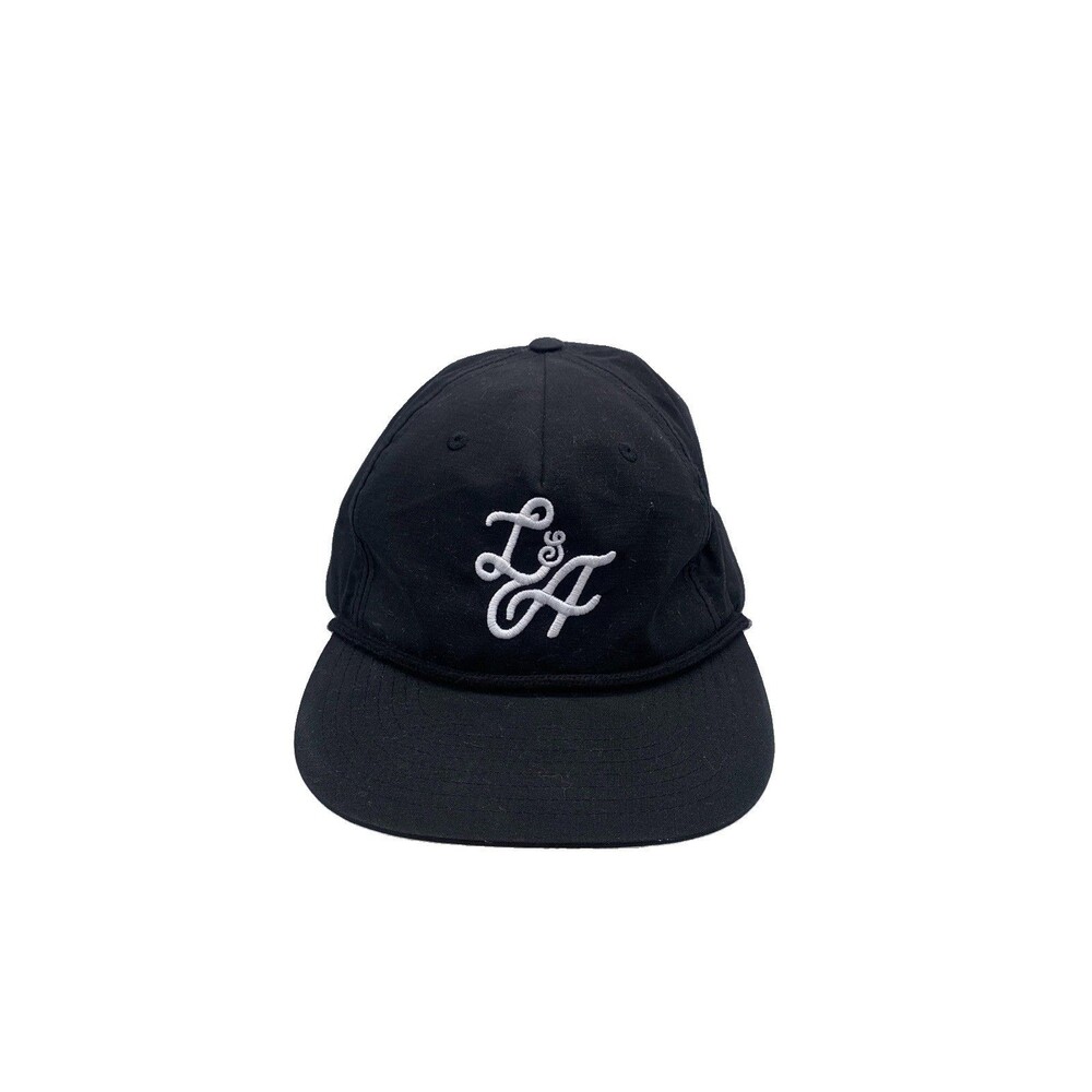Late Sunday Afternoon Venice CA Snapback Hat Mens Black Rope Flat Bill Cap